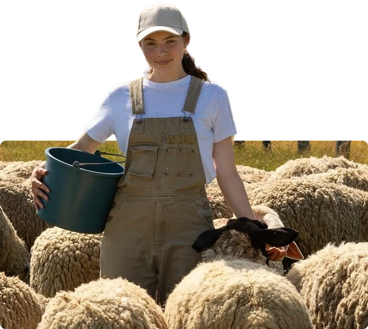 Owce w zagrodzie hodowlanej
